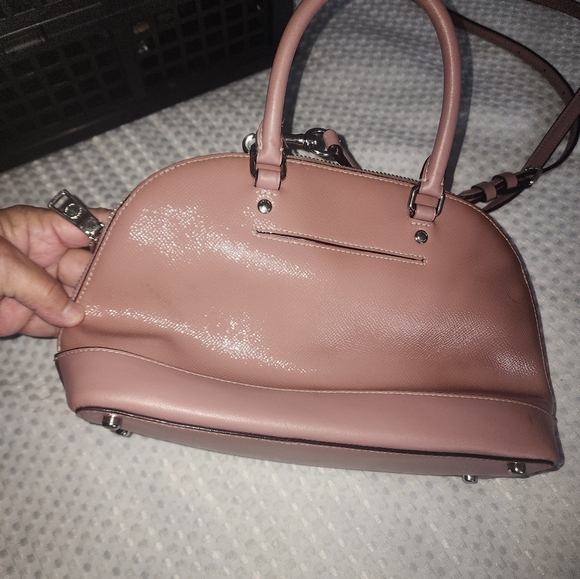 COACH GUC SMALL RETIRED BLUSH PINK SIERRA DOMED SATCHEL CROSSBODY BAG - Picture 6 of 10